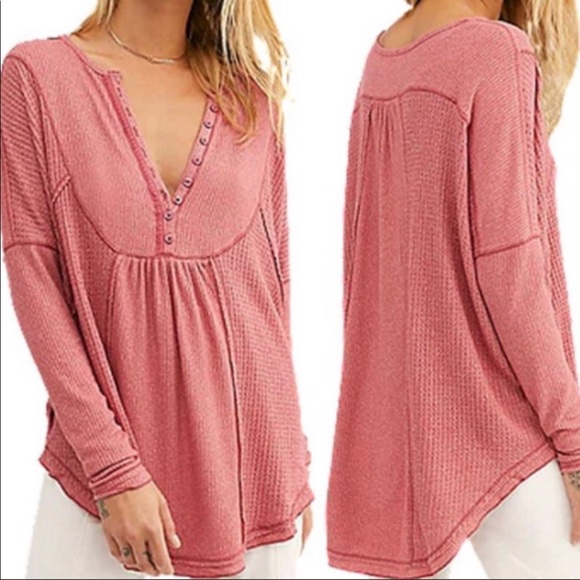BNWT Free People Oversized Long Sleeve Tee - Picture 2 of 16